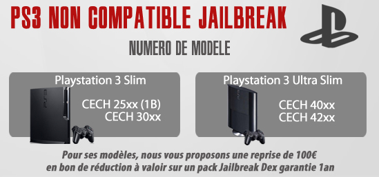 echange console jailbreak ps3 playstation 3 ultra slim paris